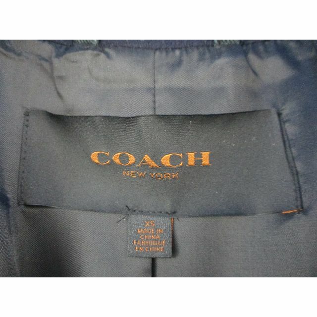 COACH(コーチ)の◇COACH コーチ レディース ピーコート ネイビー サイズXS◇ レディースのジャケット/アウター(ピーコート)の商品写真