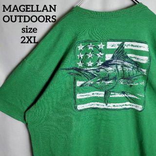 MAGELLAN OUTDOORS カジキ　プリント　Tシャツ　古着　ビッグ　夏(Tシャツ/カットソー(半袖/袖なし))