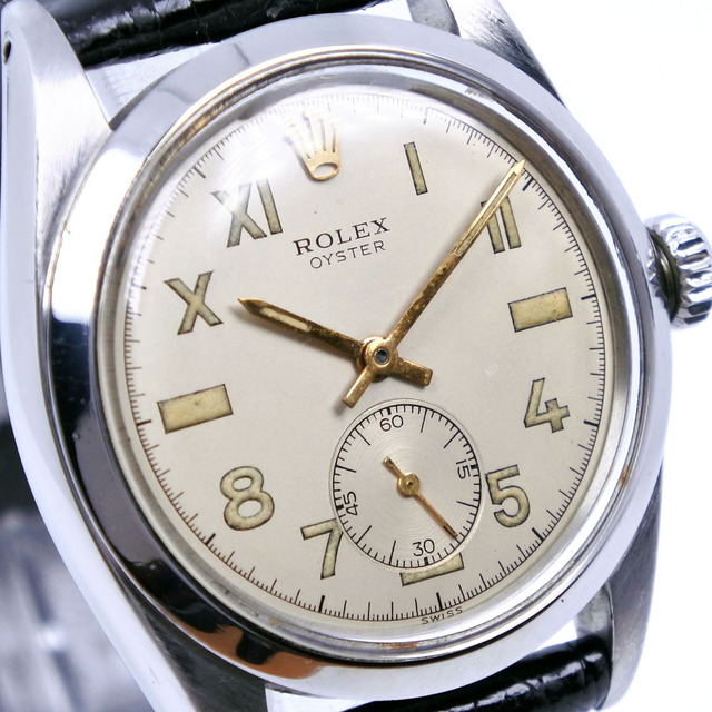 【ROLEX】ロレックス オイスター cal.1225 6426 ステンレススチール 黒 手巻き アナログ表示 メンズ 白文字盤 腕時計