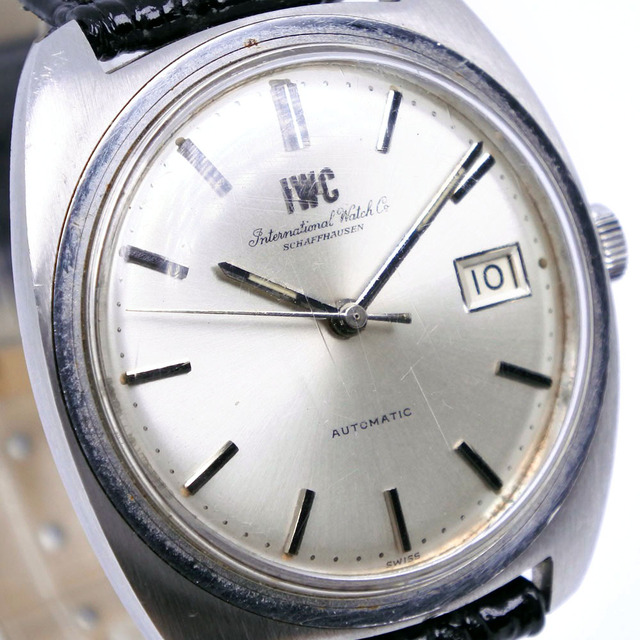 【IWC】インターナショナルウォッチカンパニー オールドインター cal.8541B R819AD ステンレススチール シルバー 自動巻き メンズ シルバー文字盤 腕時計