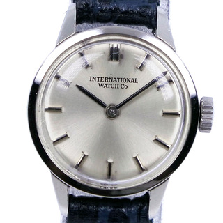 インターナショナルウォッチカンパニー(IWC)の【IWC】インターナショナルウォッチカンパニー R2795 ステンレススチール×レザー シルバー 手巻き レディース シルバー文字盤 腕時計(腕時計)