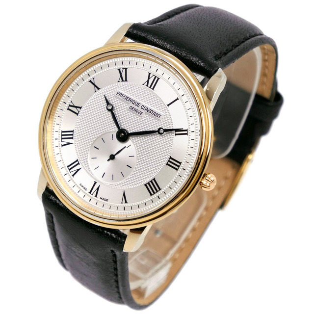 FREDERIQUE CONSTANT(フレデリックコンスタント)の【FREDERIQUE CONSTANT】フレデリック・コンスタント FC200/220/235/245X4S25/6 ステンレススチール×レザー クオーツ スモールセコンド メンズ シルバー文字盤 腕時計 メンズの時計(腕時計(アナログ))の商品写真