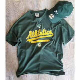 メジャーリーグベースボール(MLB)の06s 古着 MLB ATHLETICS アスレチックスTシャツ　　XL(Tシャツ/カットソー(半袖/袖なし))