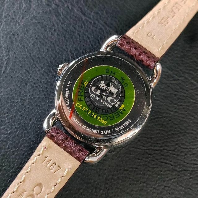 腕時計【美品】稼動品 COACH コーチ 腕時計 レザー