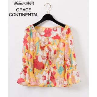 グレースコンチネンタル(GRACE CONTINENTAL)の未使用♦GRACE CONTINENTAL レトロフラワートップ(シャツ/ブラウス(長袖/七分))