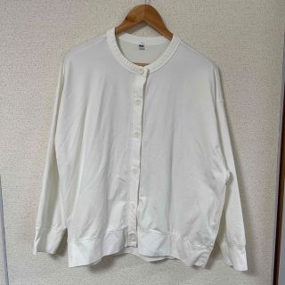 ユニクロ(UNIQLO)のユニクロ UVカットリラックスカーディガン ホワイト 3XL ZARATシャツ(カーディガン)