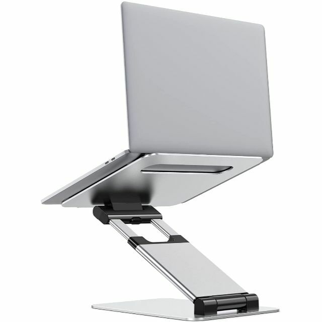 【色: 銀】Nulaxy ノートパソコンスタンド デスク用 人間工学的 座って立