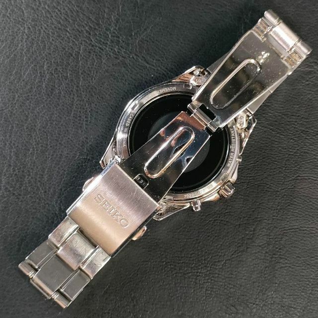 【ソーラー、電波、希少、美品】SEIKO　セイコー　ネイビー　7B22-0AZ0