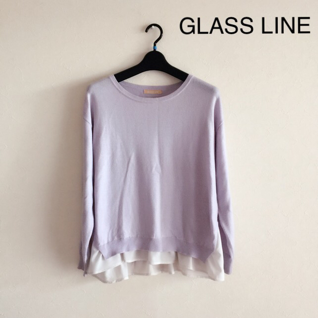 Glass Line(グラスライン)のGLASS LINE‼️ラベンダー色 ニット 異素材コンビトップス レディースのトップス(ニット/セーター)の商品写真
