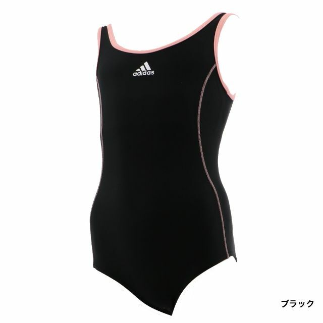 adidas(アディダス)の新品♪140♪快適!!泳ぎやすいYバックシルエット!!スクール水着♪ブラック♪黒 キッズ/ベビー/マタニティのキッズ服女の子用(90cm~)(水着)の商品写真