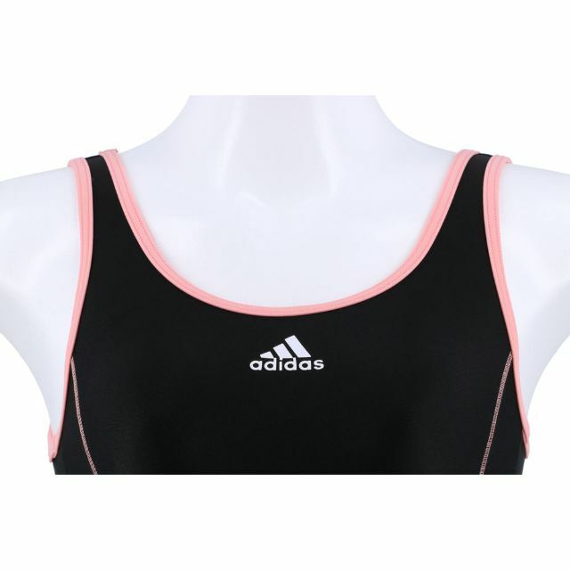 adidas(アディダス)の新品♪140♪快適!!泳ぎやすいYバックシルエット!!スクール水着♪ブラック♪黒 キッズ/ベビー/マタニティのキッズ服女の子用(90cm~)(水着)の商品写真