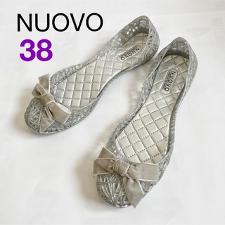 ヌォーボ(Nuovo)のNUOVO ヌォーボ　レインシューズ　シルバー　ラメ　38(その他)