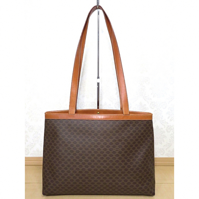 CELINE セリーヌ マカダム トートバッグ PVC レザー ブラウン | フリマアプリ ラクマ