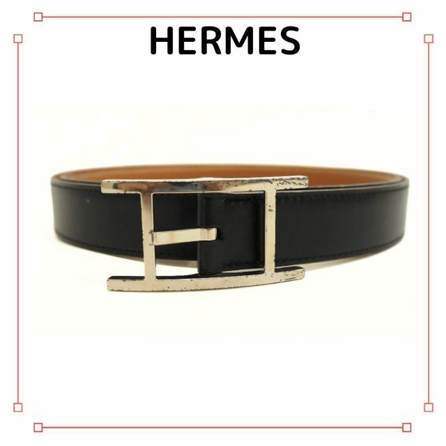 エルメス HERMES　アピ3 100 ベルト　メンズ　黒