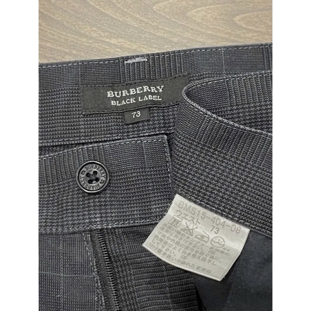 BURBERRY BLACK LABEL(バーバリーブラックレーベル)のBURBERRY ズボン 黒 グレンチェック バーバリーブラックレーベル メンズのパンツ(その他)の商品写真