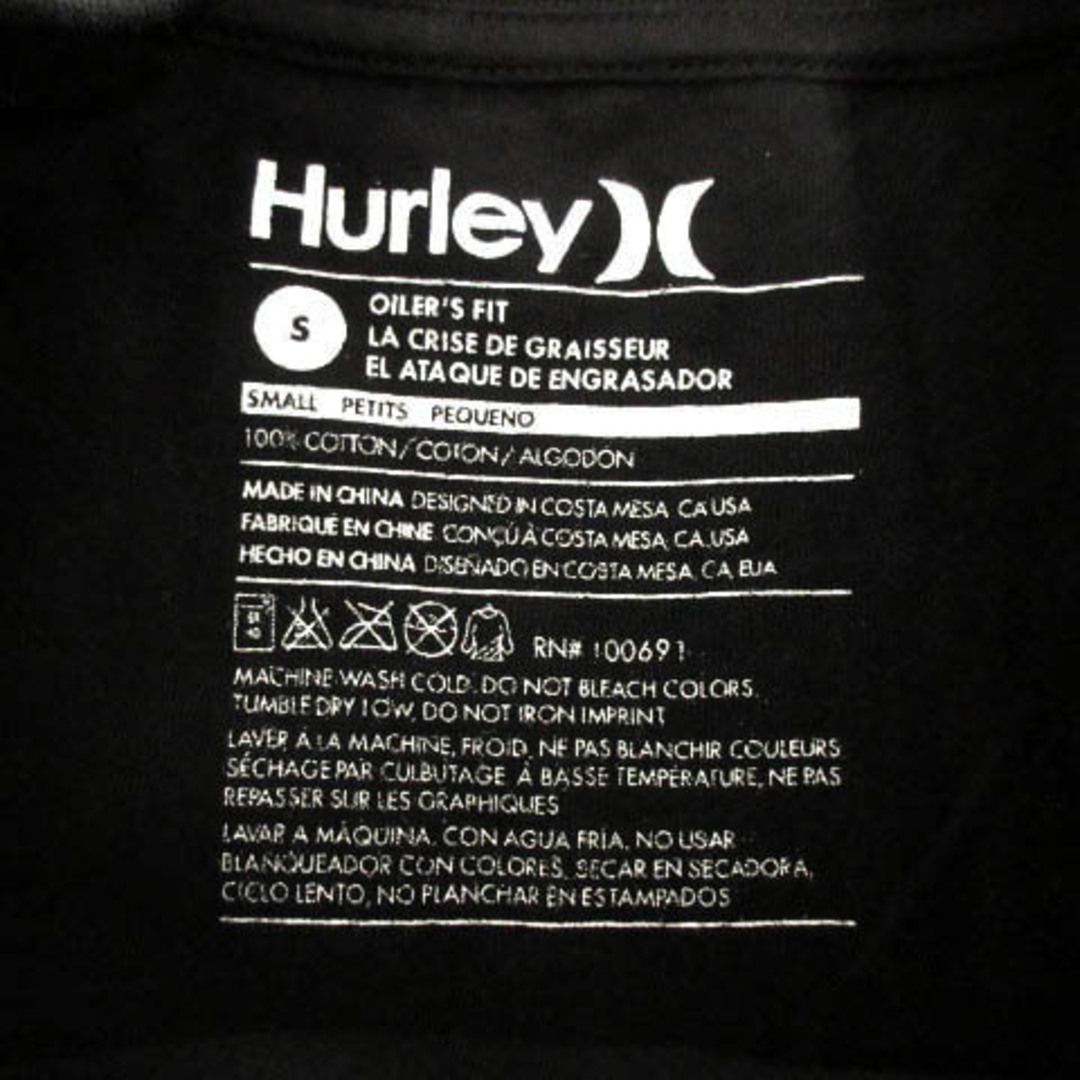 Hurley(ハーレー)のハーレー Hurley Ｔシャツ 丸首 半袖 ロゴプリント ヤシの木 黒 緑 S レディースのトップス(Tシャツ(半袖/袖なし))の商品写真