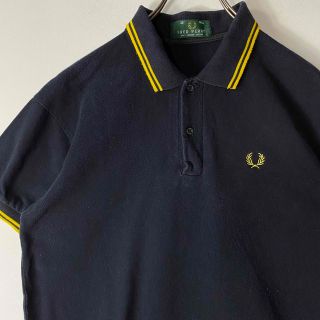 フレッドペリー(FRED PERRY)の90’s Fred Perry ブラック イエロー ポロシャツ 黒黄 あの 半袖(ポロシャツ)