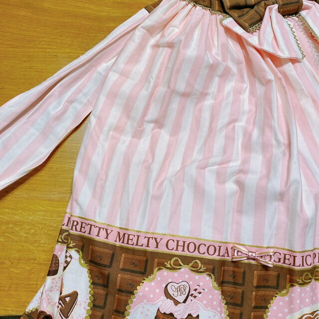 Angelic Pretty(アンジェリックプリティー)のMelty Chocolate ミニ袖ワンピカチュ レディースのレディース その他(セット/コーデ)の商品写真