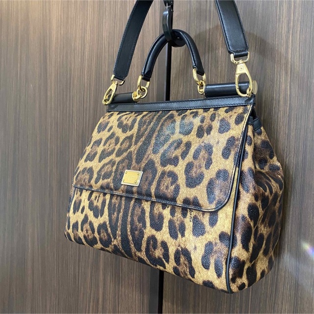 ドルチェ&ガッパーナ レオパード シシリー ヒョウ柄 2way バッグ