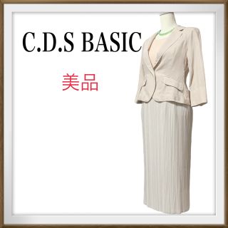 シーディーエスベーシック(C.D.S BASIC)の美品　C.D.S BASIC シングル　１ボタン　パイピング　サマー　ジャ(テーラードジャケット)