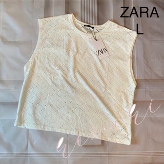 ザラ(ZARA)のZARA レディース パンチングノースリーブトップス(シャツ/ブラウス(半袖/袖なし))