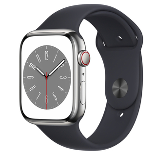 アップルウォッチ(Apple Watch)のApplewatch series8 45mm シルバーステンレススチール(腕時計(デジタル))