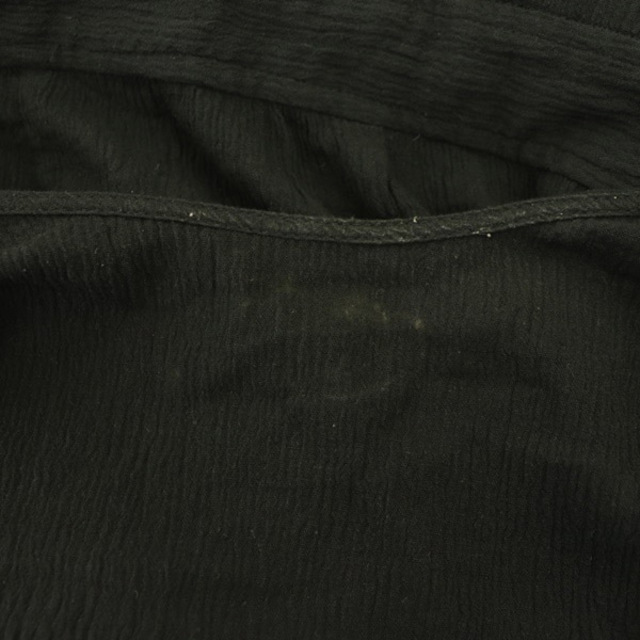 Ungrid(アングリッド)のアングリッド バックリボンフレアワンピース ロング 長袖 リネン混 S 黒 レディースのワンピース(ロングワンピース/マキシワンピース)の商品写真