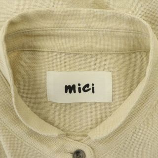 other - ミチ mici シャツ 長袖 ビッグシャツ バンドカラー F ベージュ