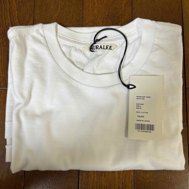 オーラリー　定番半袖Tシャツ　白　0 新品タグ付き