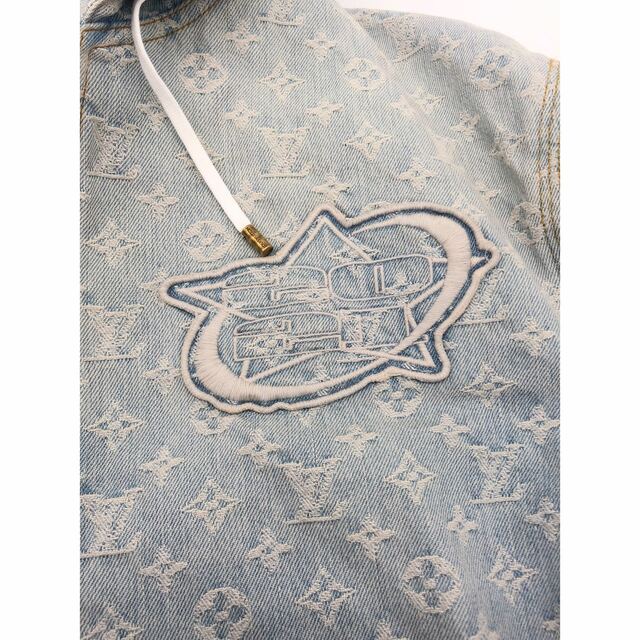 LOUIS VUITTON♦︎NBA ジップスルーフーディ デニム ジャケット LOUIS VUITTON♦︎NBA ジップスルーフーディ デニム ジャケット