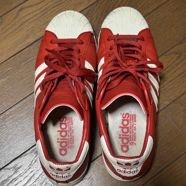 adidas(アディダス)の95年製 アディダス  スーパースター 赤 26.5 adidas ヴィンテージ メンズの靴/シューズ(スニーカー)の商品写真