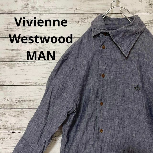 Vivienne Westwood MAN 七分袖変形シャツ リネン オーブシャツ