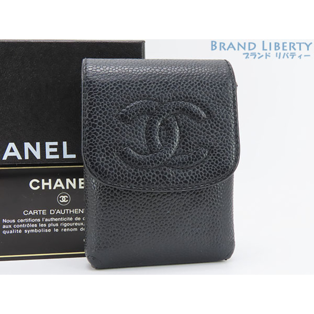 CHANEL   美品シャネルココマークキャビアスキンシガレットケース