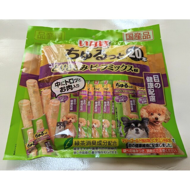 いなばペットフード いなば 犬用 ちゅるっと とりささみ チキンミックス味 目の健康配慮 20本の通販 by びたみん いなば 犬用エネルギーちゅーる とりささみ