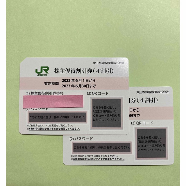 【G.sさま専用】JR東日本株主優待券　４枚