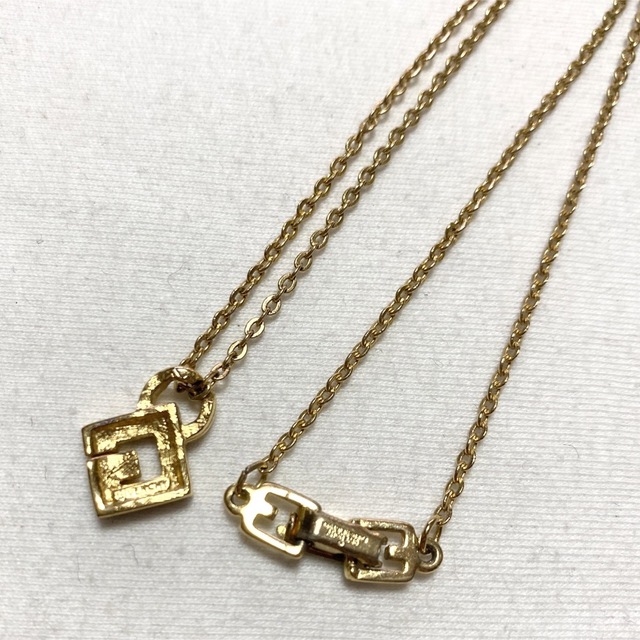 GIVENCHY(ジバンシィ)のgivenchy vintage Gロゴラインストーンネックレス レディースのアクセサリー(ネックレス)の商品写真