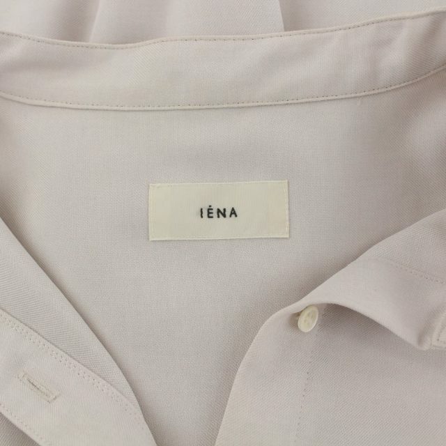 IENA(イエナ)のイエナ IENA ワンピース バンドカラー ロング 長袖 38 M ベージュ レディースのワンピース(ロングワンピース/マキシワンピース)の商品写真