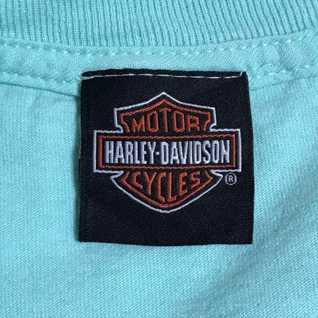 Harley Davidson(ハーレーダビッドソン)の【希少カラー】ハーレーダビッドソン　サーフボードTシャツ　ゆるだぼ　F498 メンズのトップス(Tシャツ/カットソー(半袖/袖なし))の商品写真