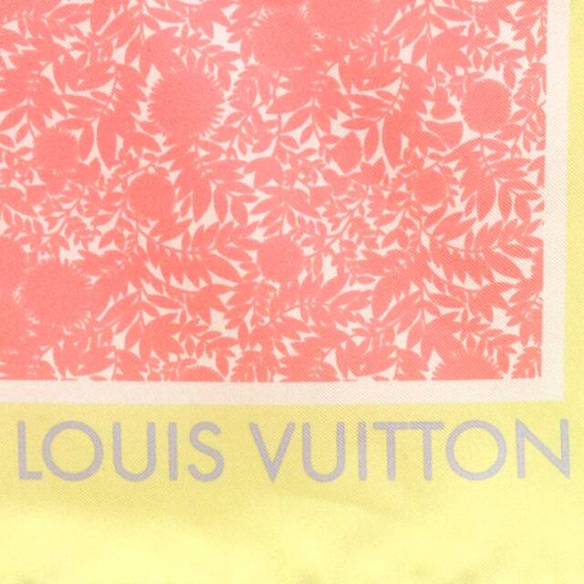 LOUIS VUITTON(ルイヴィトン)のルイ ヴィトン LOUIS VUITTON スカーフ シルク イエロー/ピンク レディース M75273 送料無料【中古】 e55766a レディースのファッション小物(バンダナ/スカーフ)の商品写真