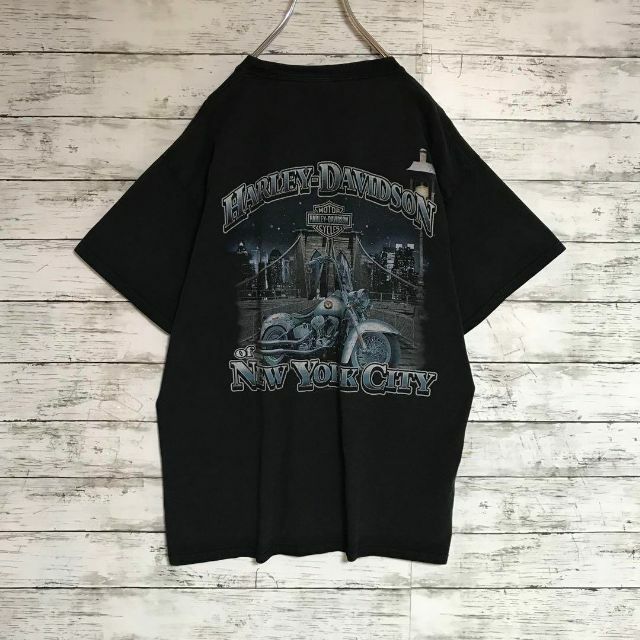 Harley Davidson(ハーレーダビッドソン)の【人気ブラック】ハーレーダビッドソン　ニューヨークシティTシャツ　F497 メンズのトップス(Tシャツ/カットソー(半袖/袖なし))の商品写真