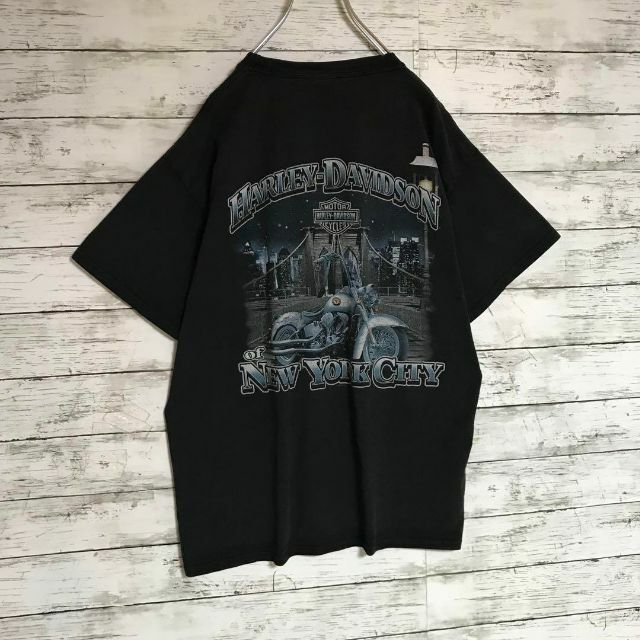 Harley Davidson(ハーレーダビッドソン)の【人気ブラック】ハーレーダビッドソン　ニューヨークシティTシャツ　F497 メンズのトップス(Tシャツ/カットソー(半袖/袖なし))の商品写真