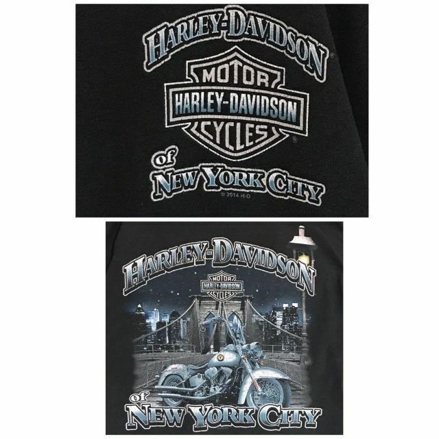 Harley Davidson(ハーレーダビッドソン)の【人気ブラック】ハーレーダビッドソン　ニューヨークシティTシャツ　F497 メンズのトップス(Tシャツ/カットソー(半袖/袖なし))の商品写真