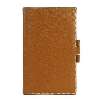 エルメス(Hermes)のエルメス HERMES 手帳カバー レザー ブラウン ユニセックス 送料無料【中古】 e55772a(手帳)