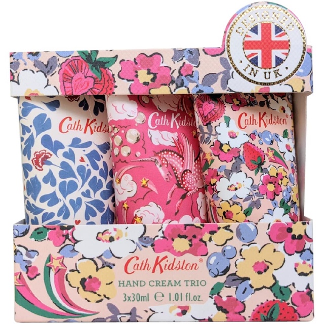 Cath Kidston(キャスキッドソン)のキャスキッドソン　ハンドクリームミニ30ml×3本セット　ゼラニウムサボンレモン コスメ/美容のボディケア(ハンドクリーム)の商品写真