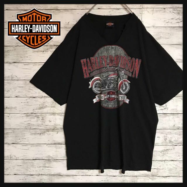 Harley Davidson(ハーレーダビッドソン)の【人気ブラック】ハーレーダビッドソン　背面デカロゴTシャツ　ゆるだぼ　F492 メンズのトップス(Tシャツ/カットソー(半袖/袖なし))の商品写真