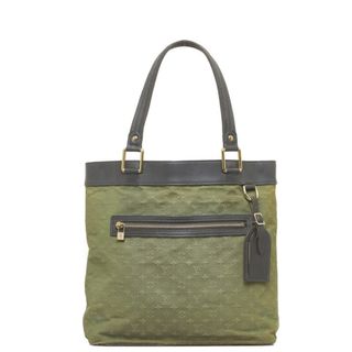 Louis Vuitton Monogram Lucile GM Shoulder Bag Tote M92681 Green Dark Brown  Canvas Leather Women's LOUIS VUITTON