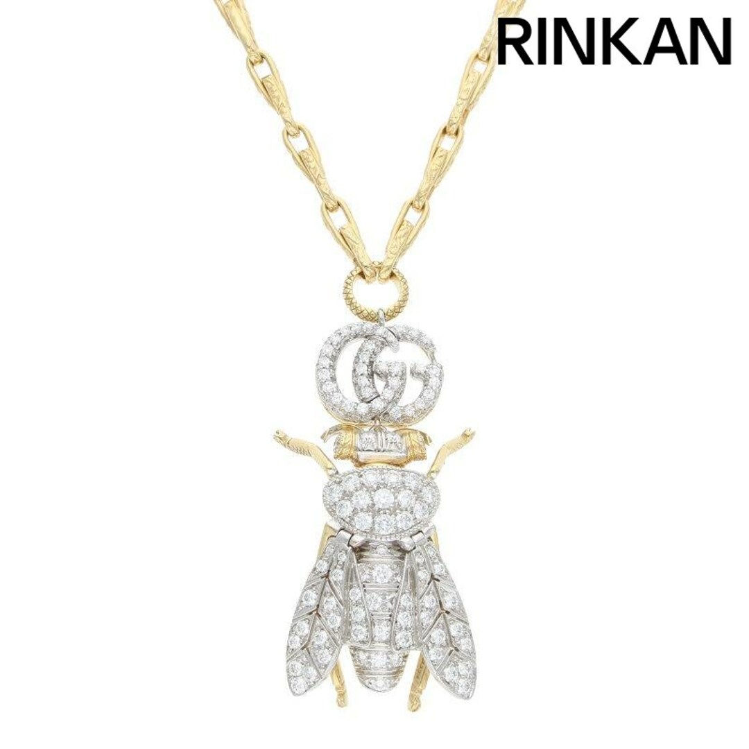 グッチ BEEモチーフK18YGダイヤネックレス  メンズアクセサリー