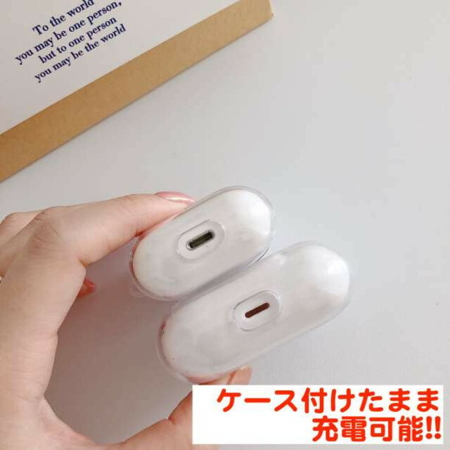 カラビナ付き!! Airpods pro クリアケース ストラップ ハードタイプ スマホ/家電/カメラのオーディオ機器(その他)の商品写真