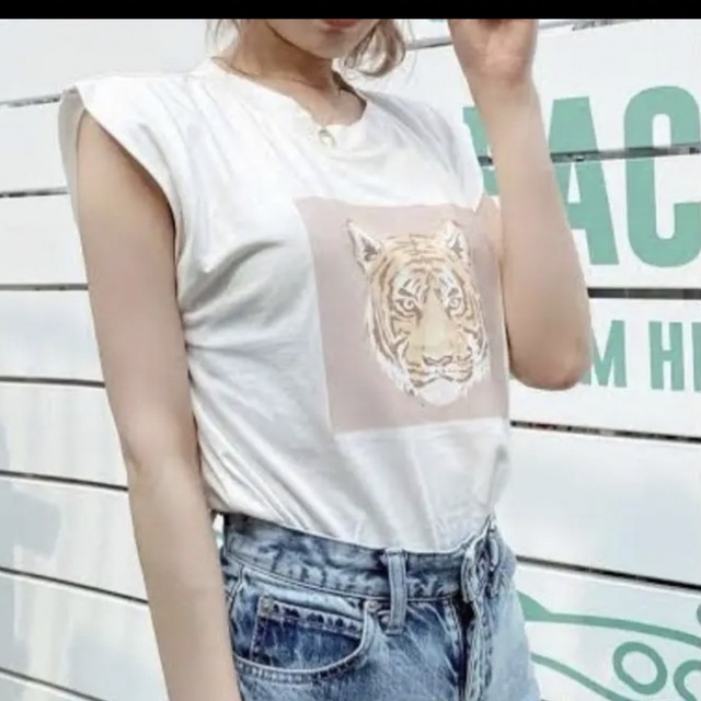 Darich(ダーリッチ)のDarich タイガーモチーフTシャツ ピンク メンズのトップス(Tシャツ/カットソー(半袖/袖なし))の商品写真