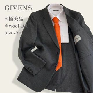 極美品】 GIVENS 上質ニューウール100% 男のシングルスーツジャケット